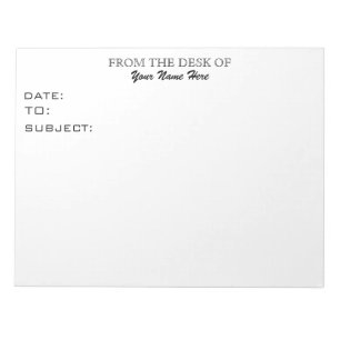 AUS DEM SCHREIBTISCH NOTIZBLOCK