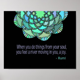 Aus dem Soul Rumi Zitat Poster