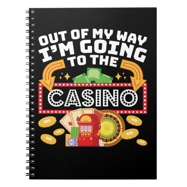 Aus dem Weg gehe ich ins Casino Notizblock (Vorderseite)