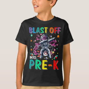 Aus dem Weg in die Pre-K-Rakete zurück in die Schu T-Shirt