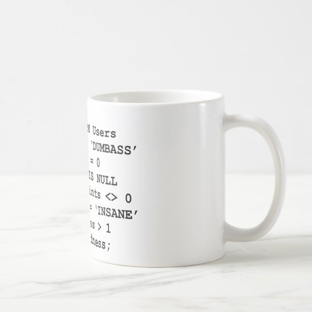 Aus dem wirklichem Leben SQL Kaffeetasse (Rechts)
