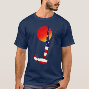 Aus den blauen US-Segelnregatta-Seeleute T-Shirts
