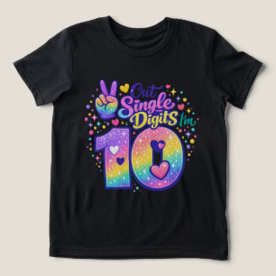 Aus den einstelligen Zahlen raus – ich werde 10 – Tri-Blend Shirt