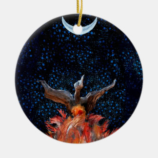 Aus den Flammen heraus: Phoenix-Steigen Keramik Ornament