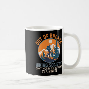 Aus der Atem wandernde Gesellschaft Bergwanderung Kaffeetasse