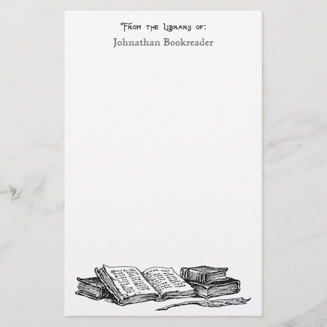 Aus der Bibliothek der alten Bücher - Benutzerdefi Briefpapier (Vorderseite)