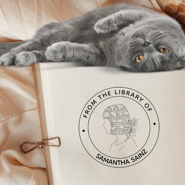 Aus der Bibliothek der Briefmarke Girl Book Lover Permastempel (Von Creator hochgeladen)