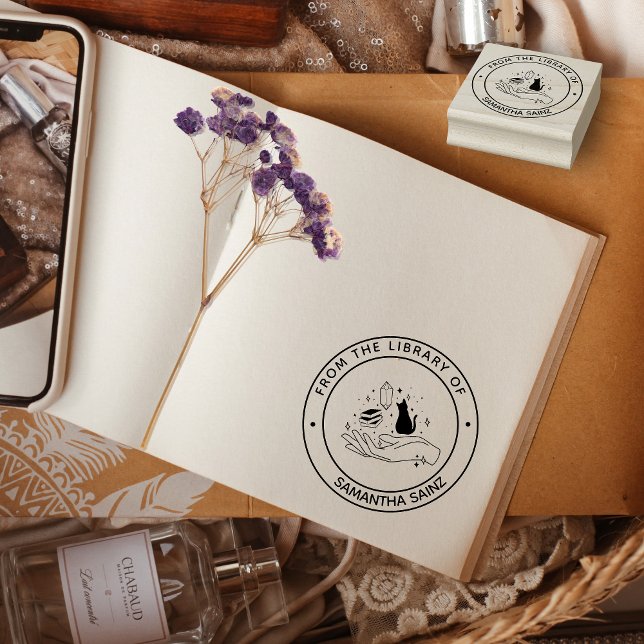 Aus der Bibliothek der Briefmarke Katze Hexenkrist Gummistempel (Von Creator hochgeladen)