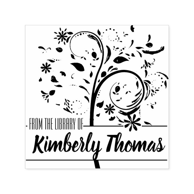 Aus der Bibliothek der Buchzeichen-Briefmarke - Ex Permastempel (Design)