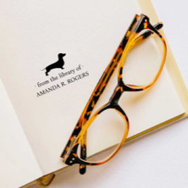 AUS DER BIBLIOTHEK DER DACKEL HUND LOVER GUMMISTEMPEL