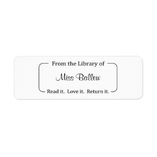 Aus der Bibliothek der Labels, Bibliothekskleber
