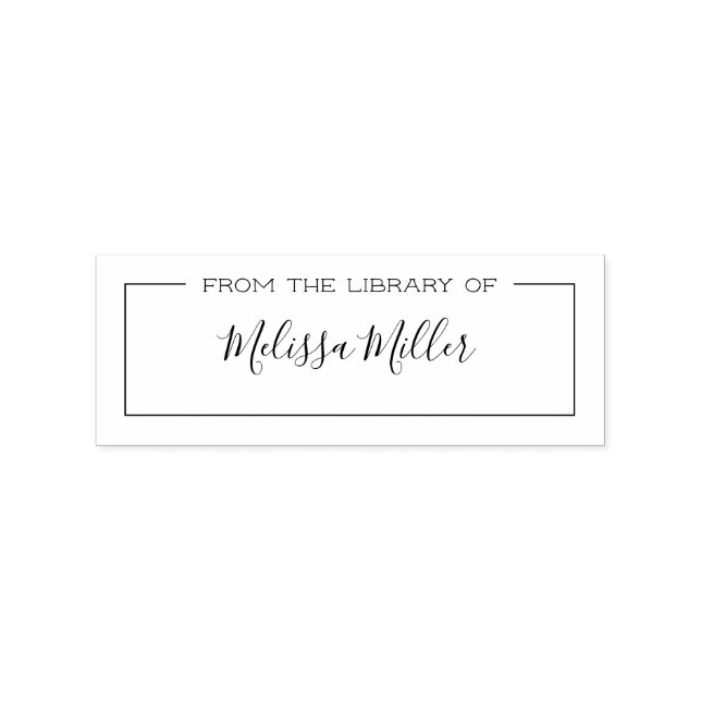 Aus der Bibliothek der personalisierten Buch-Brief Gummistempel (Prägung)