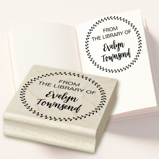 Aus der Bibliothek der wahren Signatur Personalisi Gummistempel (📚 Stamp your signature style on every book! ✍️)