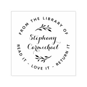 Aus der Bibliothek   Lesen, Liebe, zurückgeben Permastempel