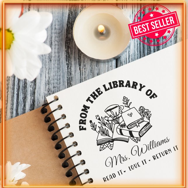 Aus der Bibliothek | Niedliches Botanisches Modern Permastempel (Von Creator hochgeladen)