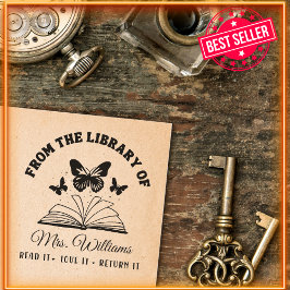 Aus der Bibliothek | Vintages Schmetterlingsbuch Permastempel