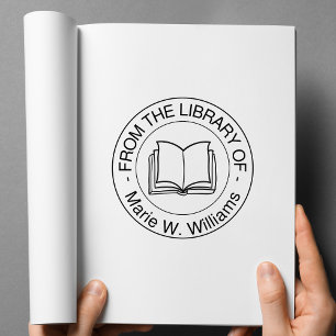 Aus der Bibliothek von - Personalisierter Name Gummistempel