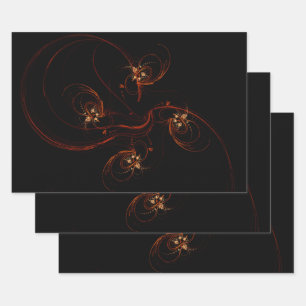 Aus der dunklen Abstrakten Kunst Geschenkpapier Set