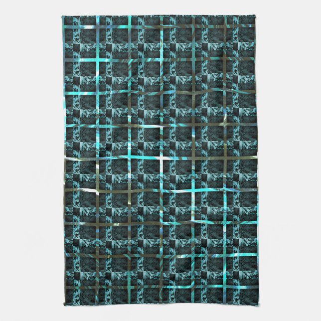 Aus der Ferne sieht man Cyan Fish-Skala, eng Schac Geschirrtuch (Vertikal)