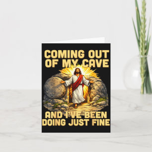 Aus der Höhle kommen die Auferstehung Jesu Ostern Karte