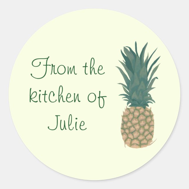 Aus der Küche der Ananas-Deckel Aufkleber (Vorderseite)
