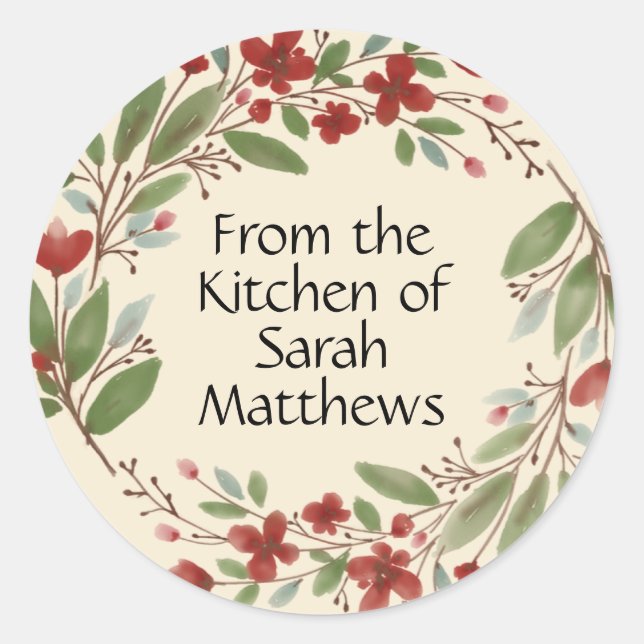 Aus der Küche der Aufkleber (Vorderseite)