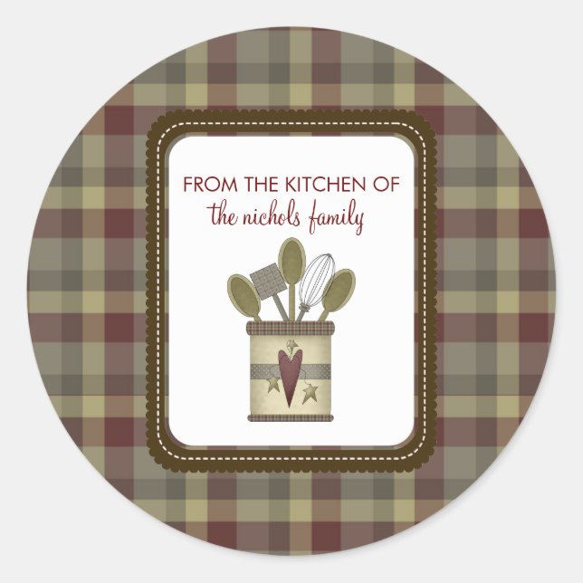 Aus der Küche der Aufkleber (Vorderseite)