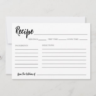 Aus der Küche der Brautparty-Rezept-Karte Einladung