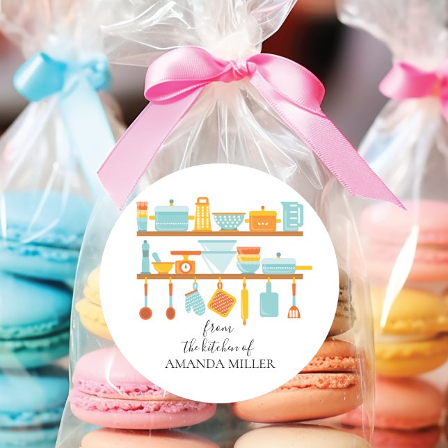 Aus der Küche des Retro-Rundstickers Runder Aufkleber (Von Creator hochgeladen)