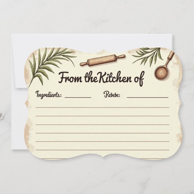 Aus der Küche - rustikales Rezept (Vorderseite)