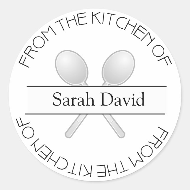 Aus der Küche von: Aufkleber (Vorderseite)