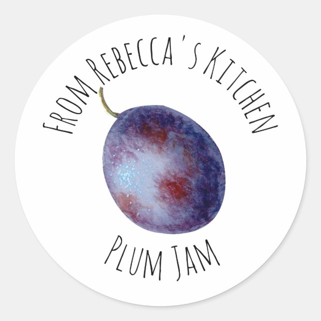 Aus der Küche von Pflaumenmarmelade Runder Aufkleber (Vorderseite)