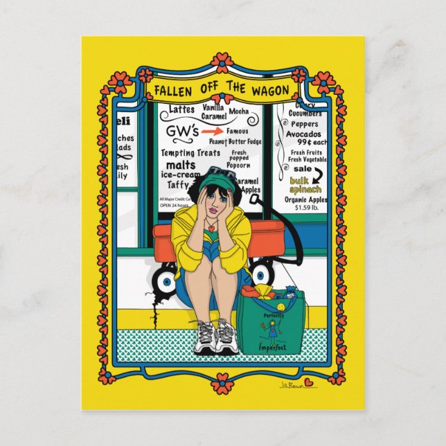 Aus der Wagenbuchse_B_Postkarte gefallen Postkarte (Vorderseite)