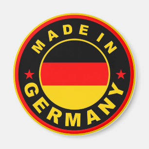aus deutscher Landesflagge und Briefmarke Magnet