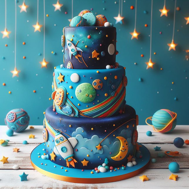 AUS DIESEM WELTKROCKETS KINDERGEBURTSTAG CAKE KARTE (Von Creator hochgeladen)