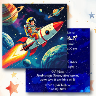 Aus diesem Weltraum ging Junge zum Geburtstag Karte