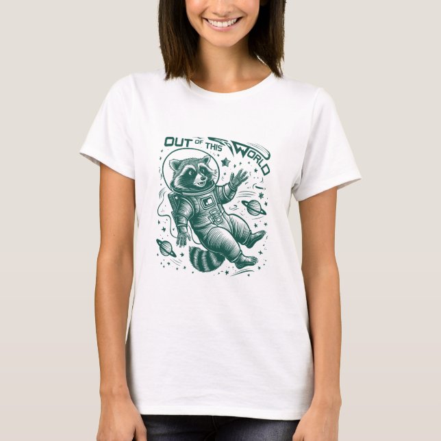 Aus diesem Weltraum-Raccoon T-Shirt (Vorderseite)