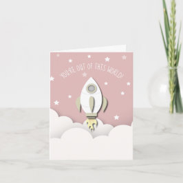 Aus diesem Weltraum rosa Klassenzimmer Valentine Karte