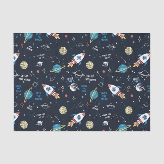 Aus diesem Weltraummuster Seidenpapier (Vorderseite)