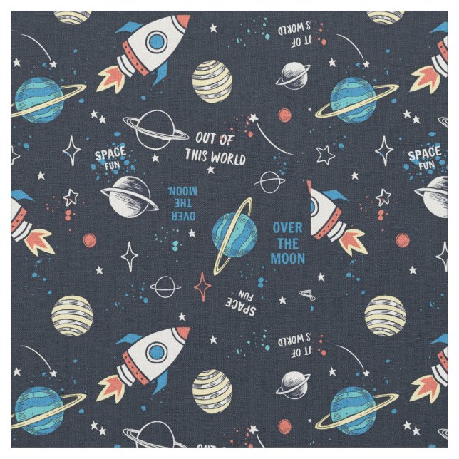 Aus diesem Weltraummuster Stoff (Nahaufnahme)