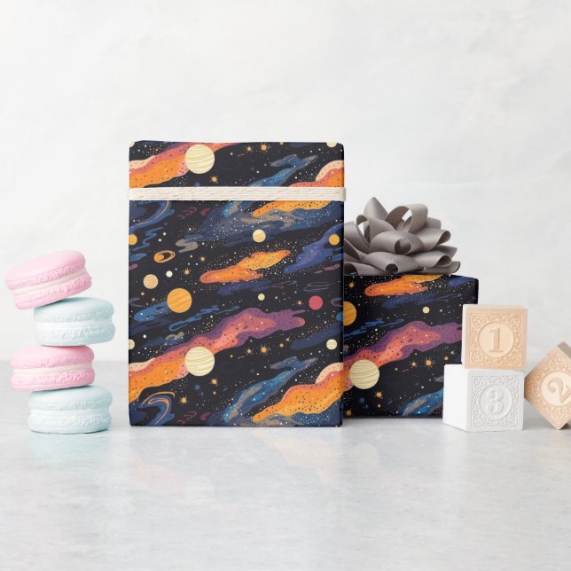 Aus diesem World Space Wrapping Paper Geschenkpapier (Babyparty)