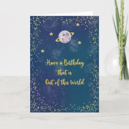 Aus dieser Welt Geburtstag mit Planet & Stars Karte