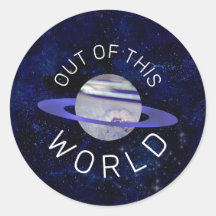 Aus dieser Welt kosmischer blauer Planet-Weltraums
