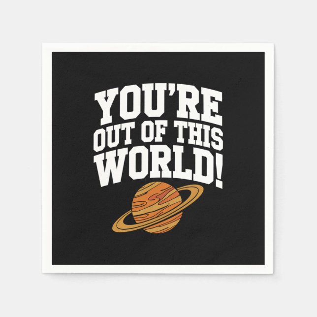 Aus dieser Welt lustig Serviette (Vorderseite)