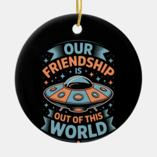 Aus dieser Welt Meme viral Funny Zitat Meme Keramik Ornament