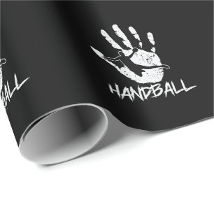 aus Hand und Ball wird Handball Geschenkpapier