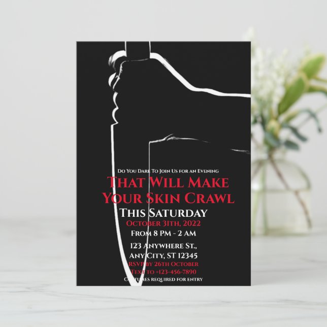 Aus Ihrem Halloween-Party Einladung (Stehend Vorderseite)