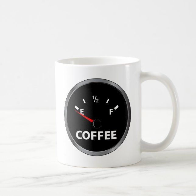 Aus Kaffee-Kraftstoffanzeige heraus Kaffeetasse (Rechts)