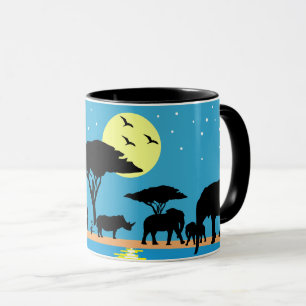Aus kombinierter Tasse Afrikas heraus