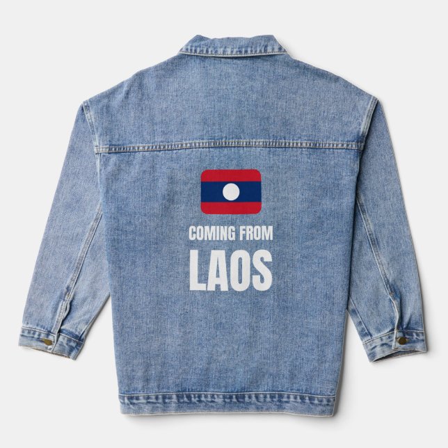 Aus Laos kommend Jeansjacke (Rückseite)